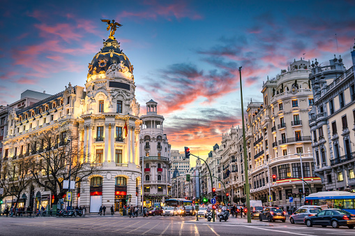 Madrid España en Gran Vía photo