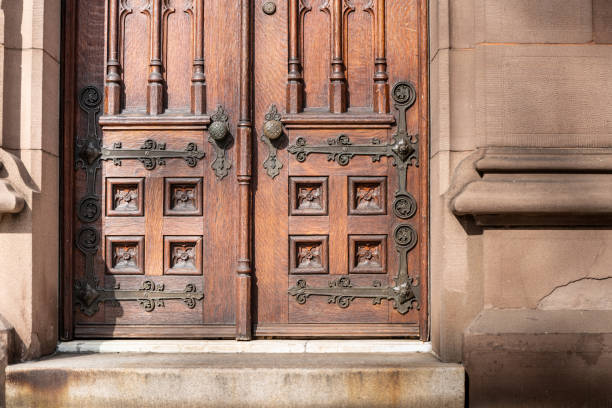 istock Old wood doors 1297105256