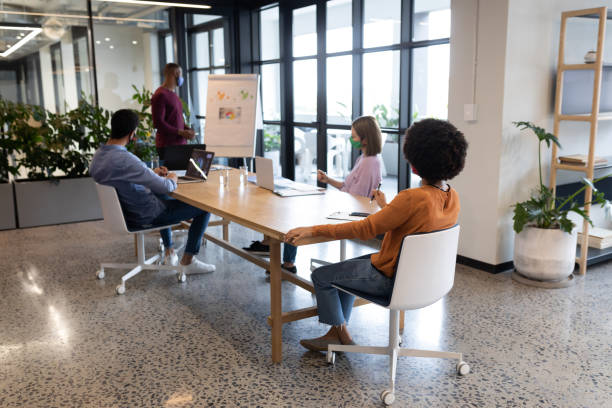 istock Diverse group of business people working in creative office 1297107244