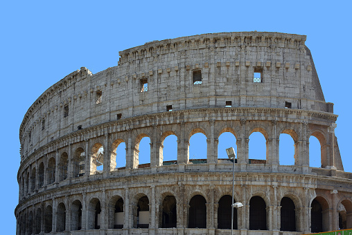 Colosseum at the Piazza del Colosseo in Rome - Italy.