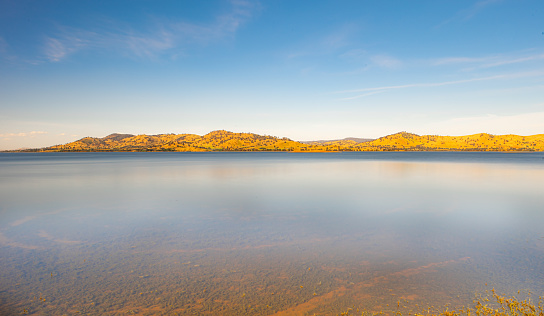 Long exposure of sunrise at Lake Hume.