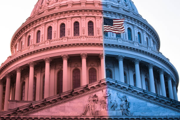 Peaceful Transition of Power - Partisan Politics in Washington D.C. Washington DC - Capitol Building & Politics democratic party usa stock pictures, royalty-free photos & images