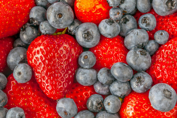istock Stawberry and Blueberry fruit 1297116915