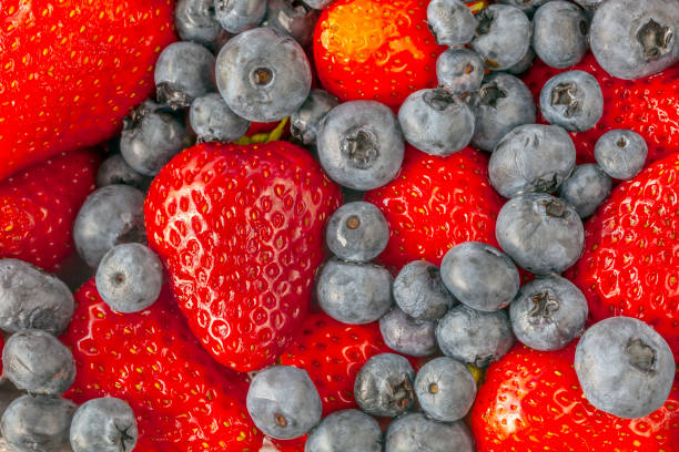 istock Stawberry and Blueberry fruit 1297117222