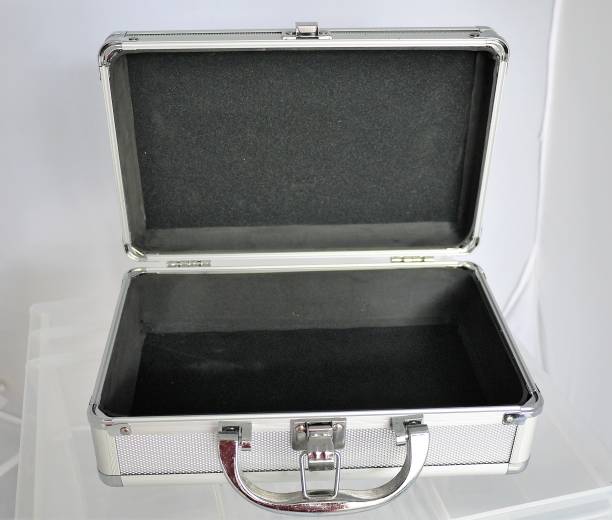 istock stainless steel protective travel case for important items and documents 1297118080