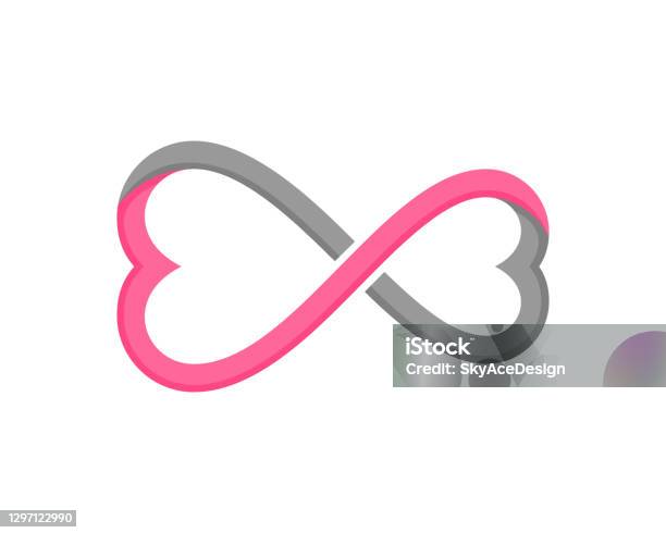 Infinity Loop Love Infinity Loop With Love Shape Logo Stock Illustration - Download Image ...