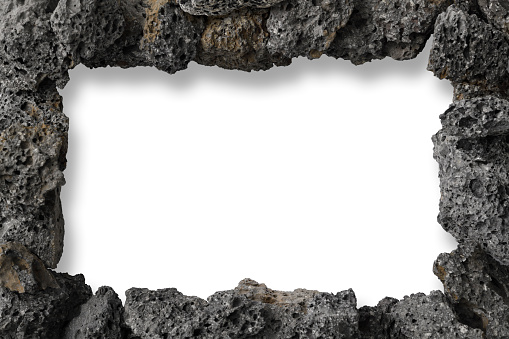 Overhead shot of Lava frame isolated on white with clipping path.\nClipping path included for easy background change.
