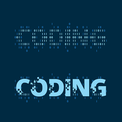 Coding wordmark vector symbol