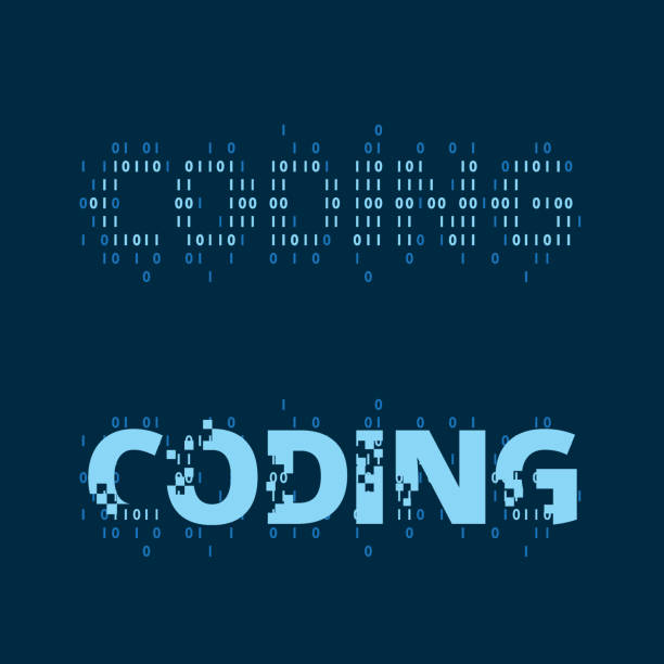 Coding wordmark Coding wordmark vector symbol matrix logo stock illustrations