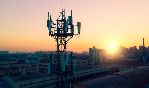 istock Aerial View of 5G Communications Tower At Sunset 1297136138