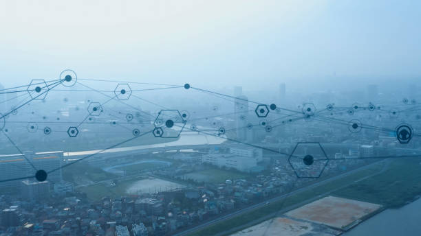 istock Smart city and communication network concept. 5G. LPWA (Low Power Wide Area). Wireless communication. 1297148740