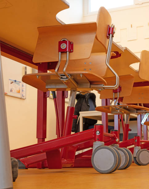 istock Special school desk for disabled children, modern equipment 1297153643