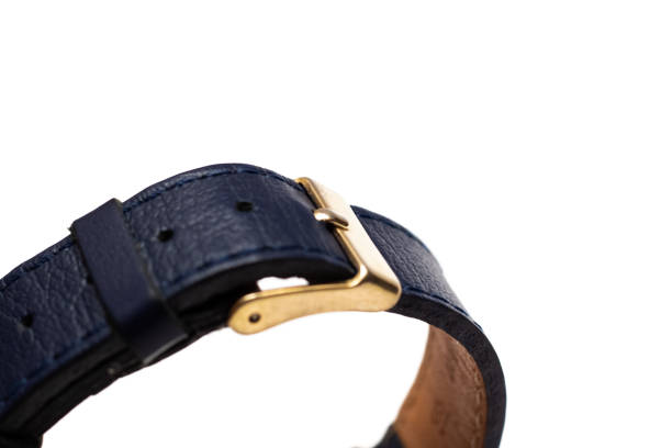istock Black strap and wrist watch clasp, isolated 1297157063