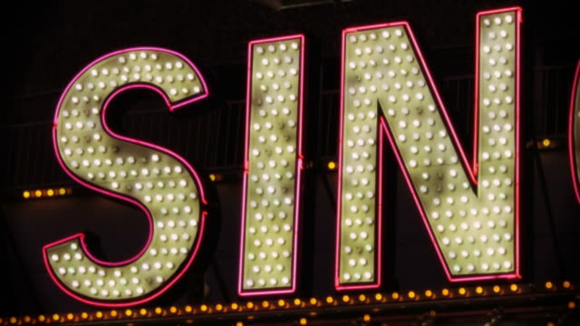 Neon SIN sign marquee