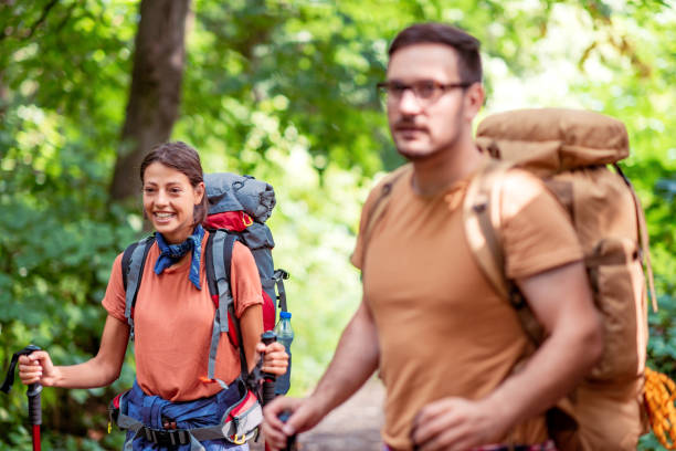 istock Couple of hikers 1297168514