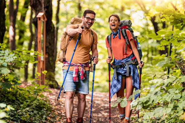 istock Couple of hikers 1297168566