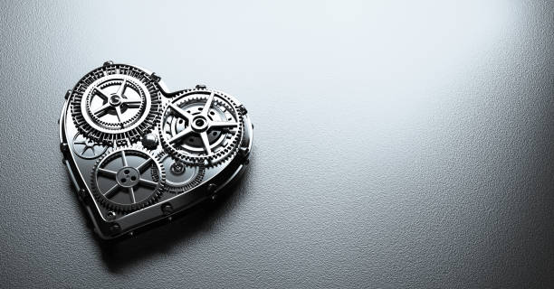 istock Heart shape clockwork. Gears and cogs mechanism. Valentine's Day 1297172080