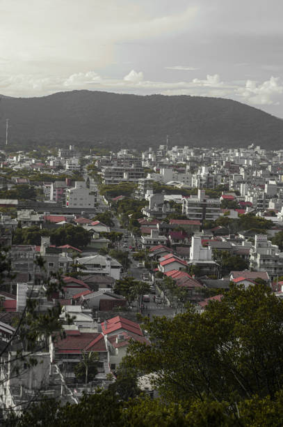 view from monkey hill to bombinhas beach santa catarina