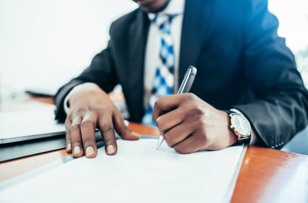 istock Professional Businessman working at office. 1297179597