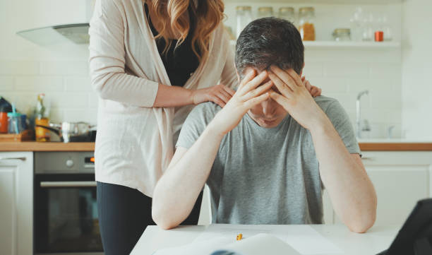 istock Man tired of self-isolation works at home. Coronavirus lockdown. 1297179976