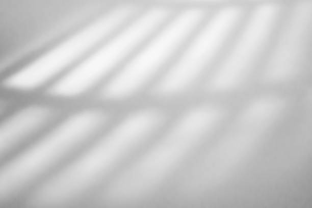 window shadow drop on white wall background - shade imagens e fotografias de stock