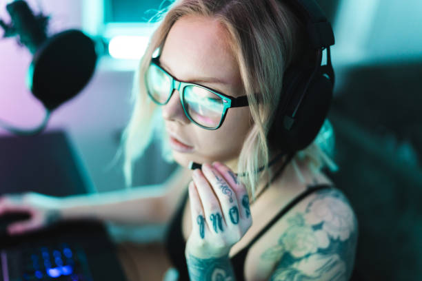 istock Gamer playing computer games at home 1297183084