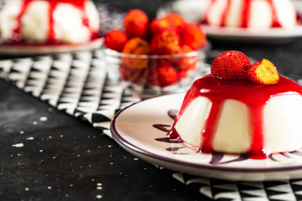 istock Close Up Panna Cotta Dessert 1297184886