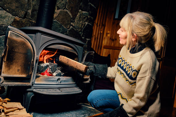 istock Wood burning stove 1297187118