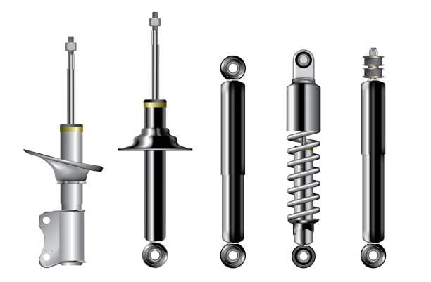 ベクトルショックアブソーバ - springs spiral flexibility metal点のイラスト素材／クリップアート素材／マンガ素材／アイコン素材
