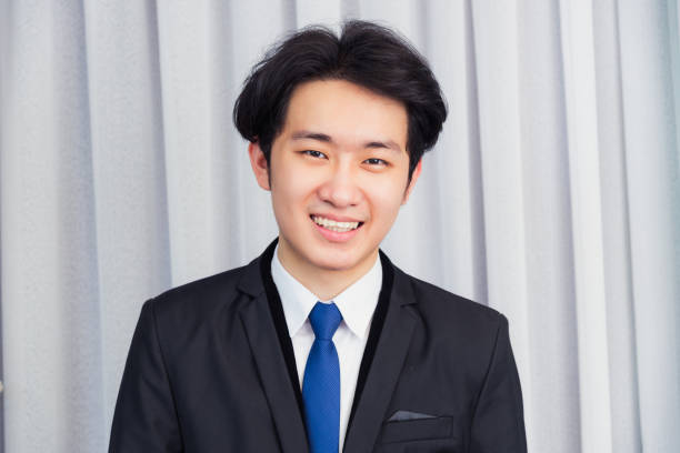 istock Business man laughing confident mature standing in suit smiling 1297191372