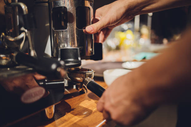 istock Barista Cafe Making Coffee Preparation Service Concept. 1297192725