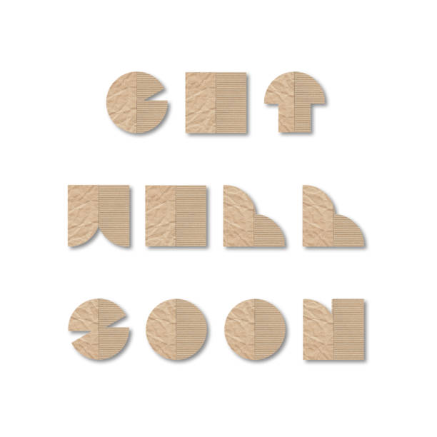 istock Get well soon with brown origami paper 1297194186