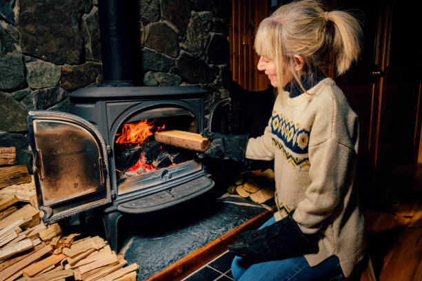istock Wood burning stove 1297197265