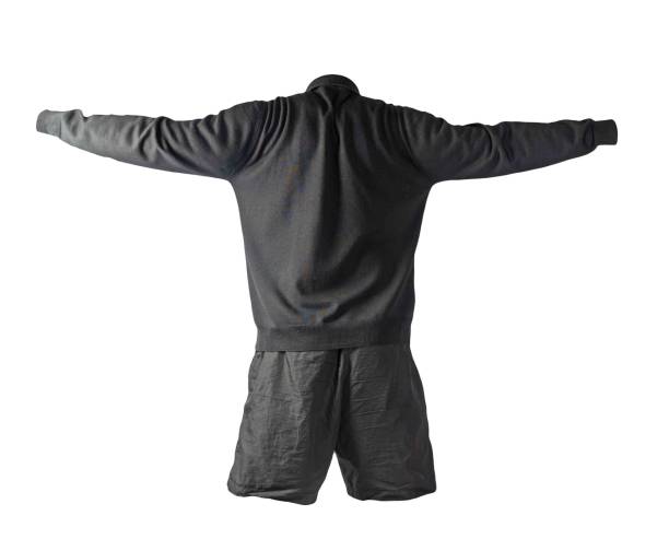 istock knitted sweater and shorts isolated on white background. clothes for every day 1297201788