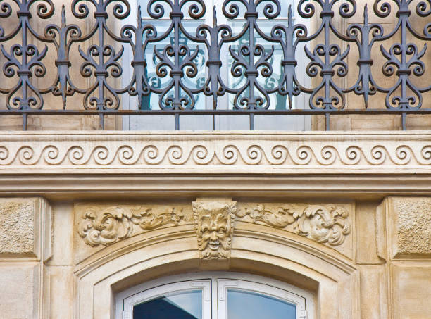 istock Old wrought iron railing on an old classic danish building (Denmark) 1297202100