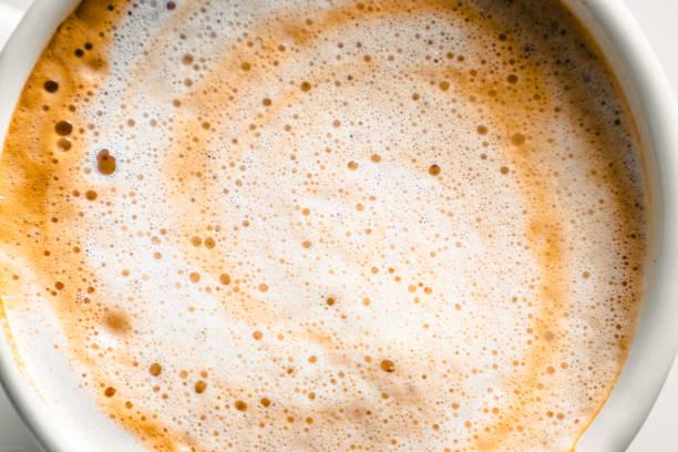 istock Very creamy coffee foam with bubbles 1297203589