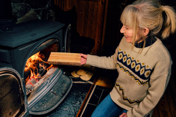istock Wood burning stove 1297208695