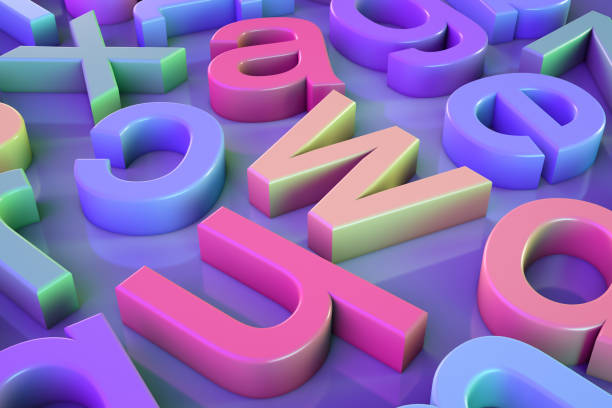 istock Children's educational topics. Multicolored letters on the table. 1297209792