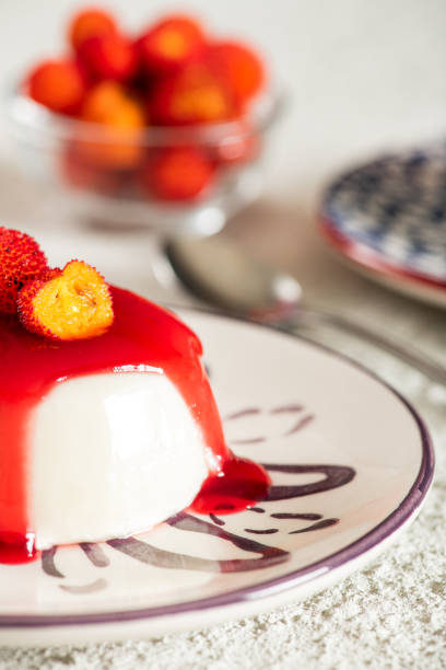 istock Close Up Panna Cotta Dessert 1297213587