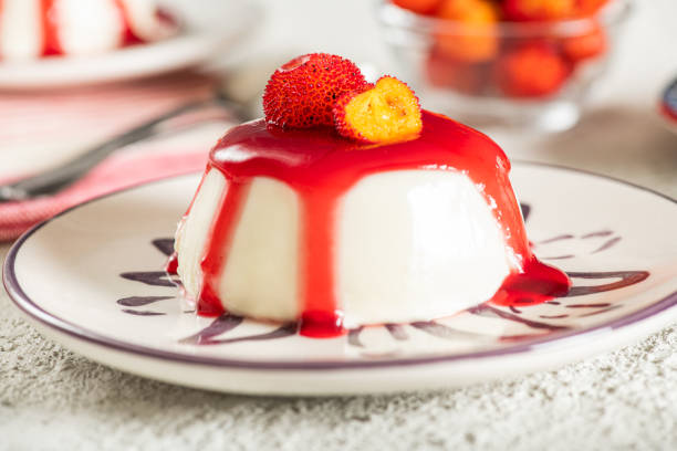 istock Close Up Panna Cotta Dessert 1297213861