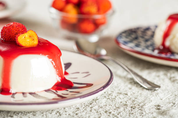 istock Close Up Panna Cotta Dessert 1297215191