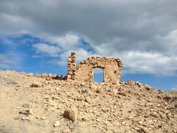 istock Ruin on sky background in Lanzarote, Spain 1297228757