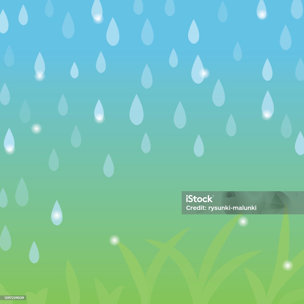 Spring Rain Vector Spring Rainy Weather Vector Background Stock Illustration - Download ...
