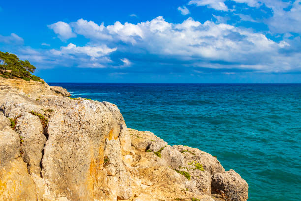 istock Panorama cliffs bay Cala Mondrago Mallorca Balearic Islands Spain. 1297231651