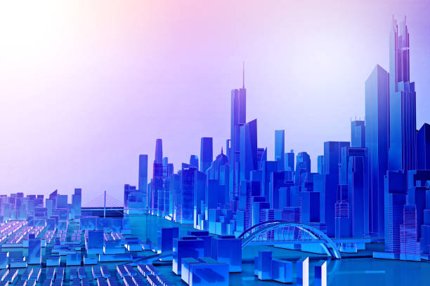 istock blue simplified city with river 1297232402