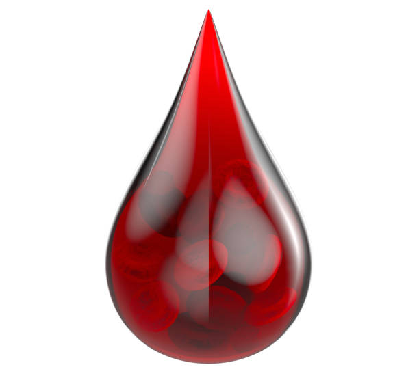 istock A drop of blood, isolated on white 1297236762