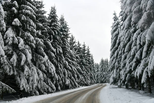 istock small road with snow drifts 1297236852
