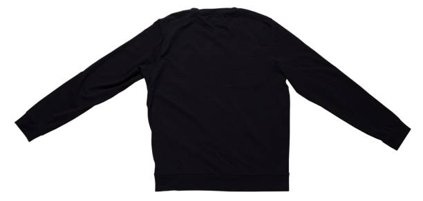 istock Black sweatshirt mock up isolated on white background. Black sweatshirt design template over white 1297243103