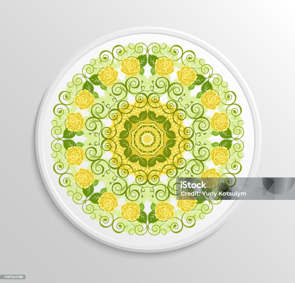 Lace Pattern Circular Circular Floral Lace Pattern Stock Illustration - Download Image Now ...