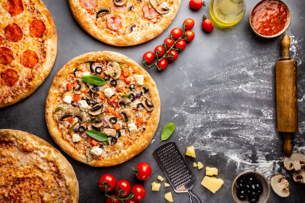 istock Variety of different types of pizza 1297246905